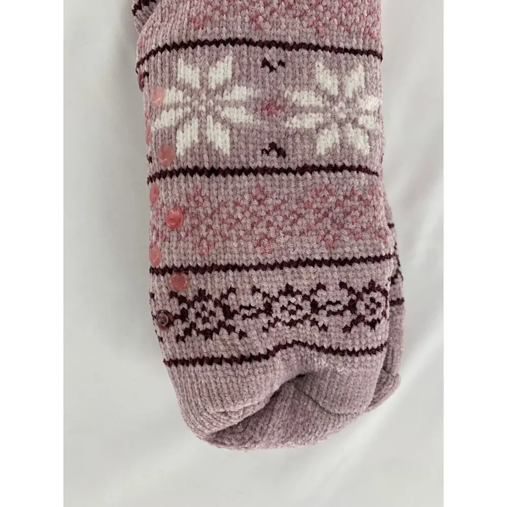 Laundry by Shelli Segal Lounge Socks Womens Size 4 - 10 Purple Non Slip Grip New